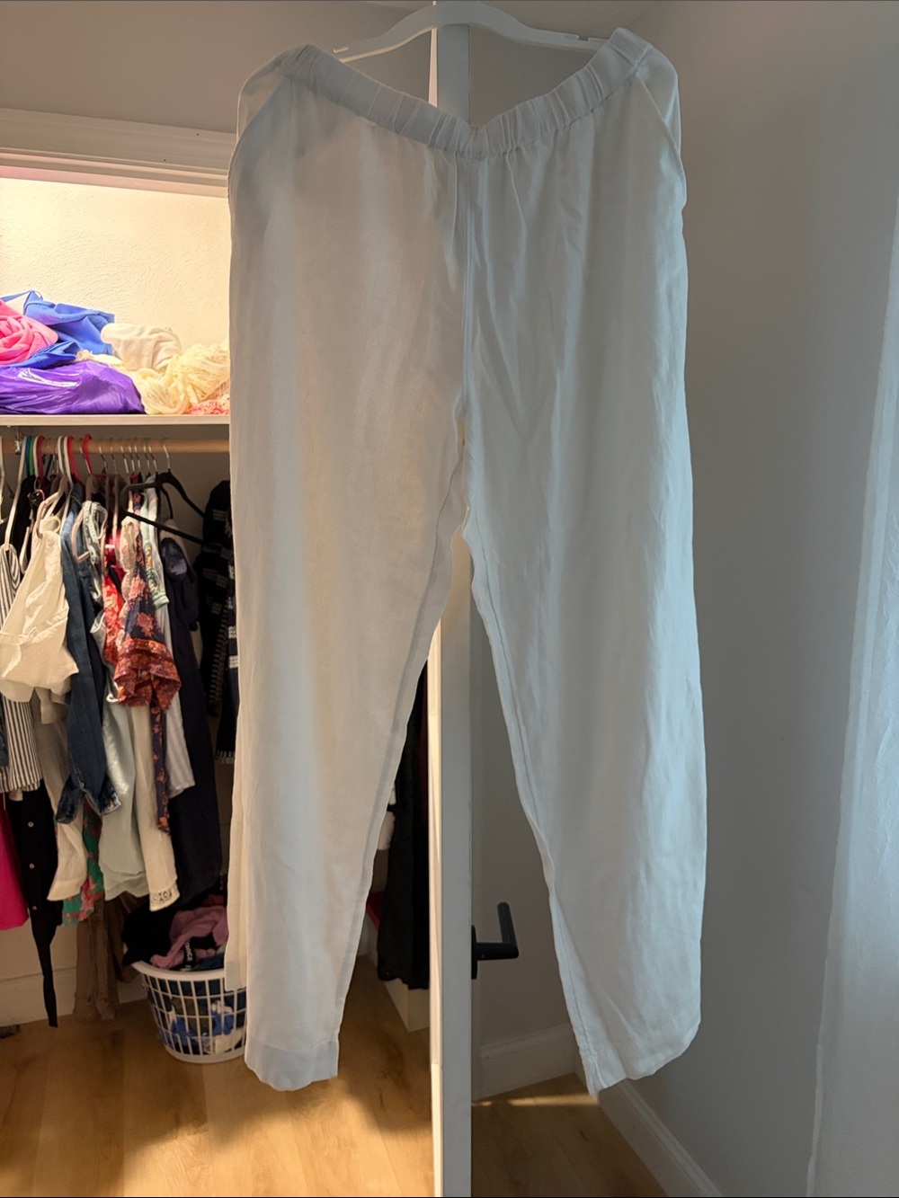 Nordstrom White caslon women’s Elastic-Waist wide leg pants nwt